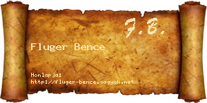 Fluger Bence névjegykártya