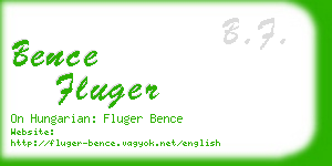 bence fluger business card